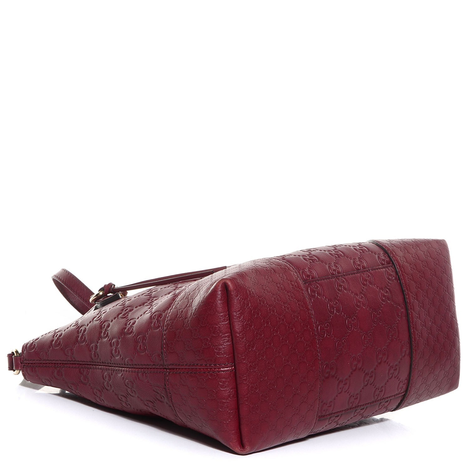Gucci Guccissima Medium Bree Foldover Tote Classic Ruby 4 of 9