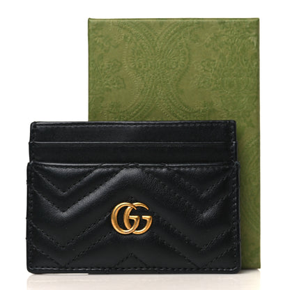Gucci Calfskin Matelasse GG Marmont Card Holder Black 7 of 7