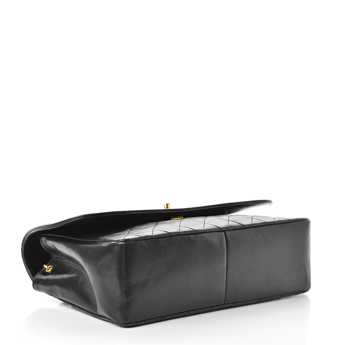 Lambskin Quilted Medium Single Flap Black