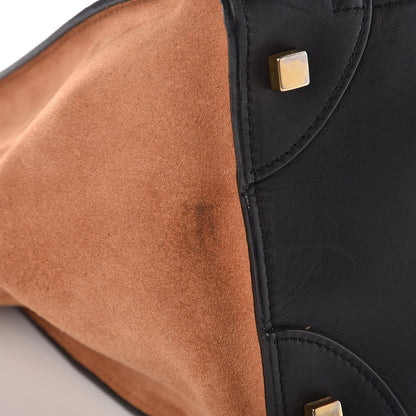 Celine Satin Calfskin Suede Mini Tri-Color Luggage Seashell 11 of 16