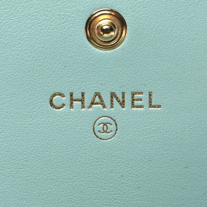 Chanel Lambskin Quilted Chanel 19 Flap Wallet Light Blue 6 of 14