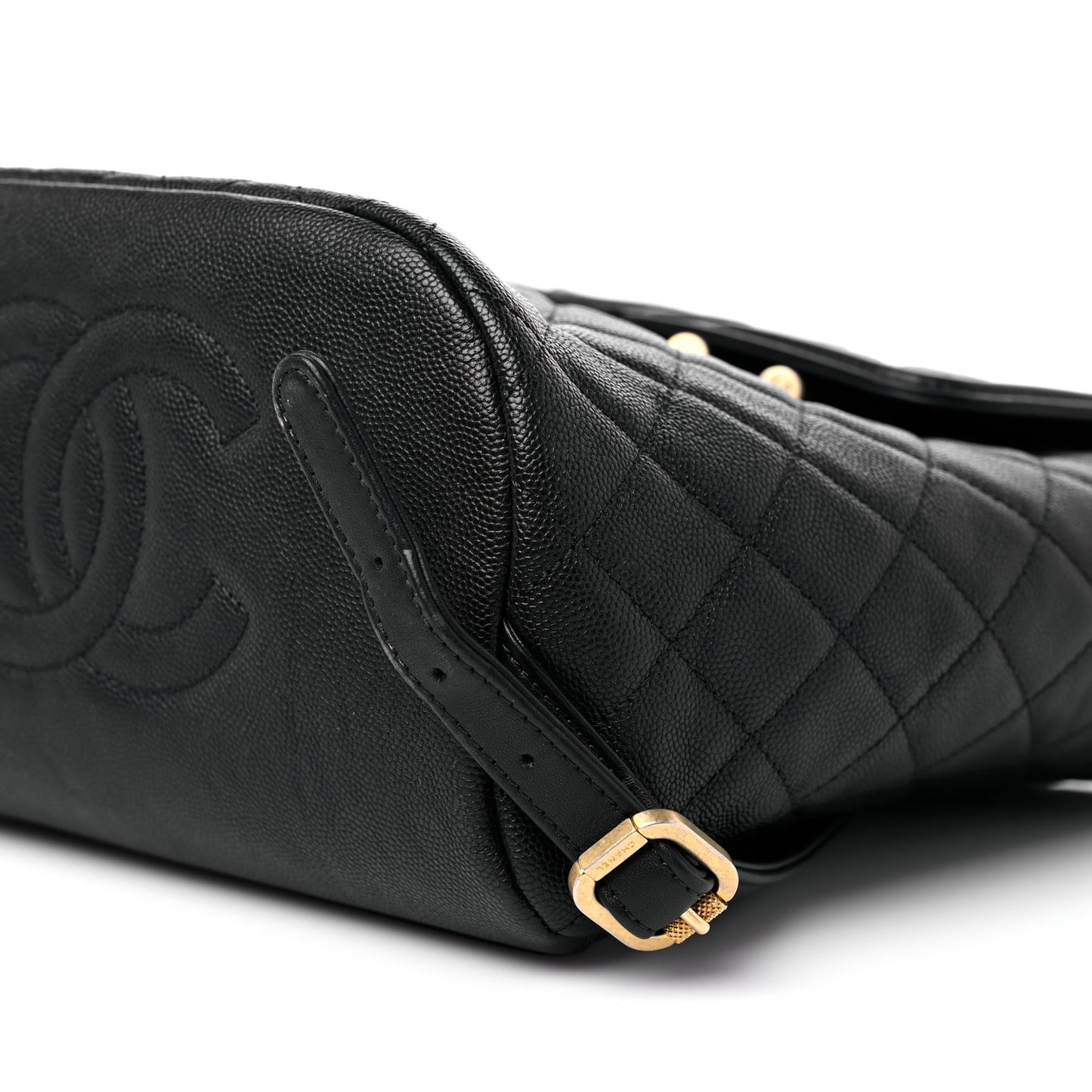 Caviar Quilted Filigree Backpack Black