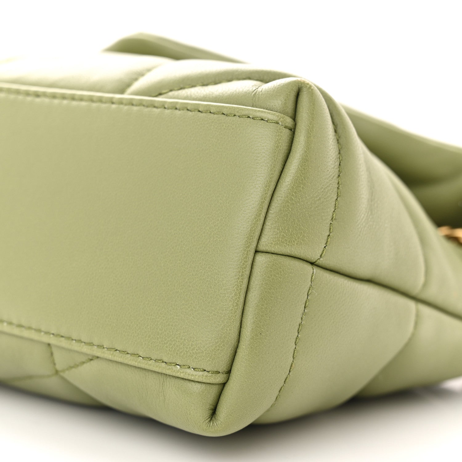 Saint Laurent Lambskin Quilted Toy Loulou Puffer Monogram Chain Satchel Light Pistache 10 of 11
