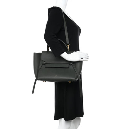 Celine Grained Calfskin Mini Belt Bag Dark Green 2 of 9