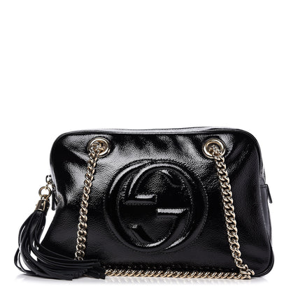 Gucci Soft Patent Small Soho Bowler Black 1 of 10