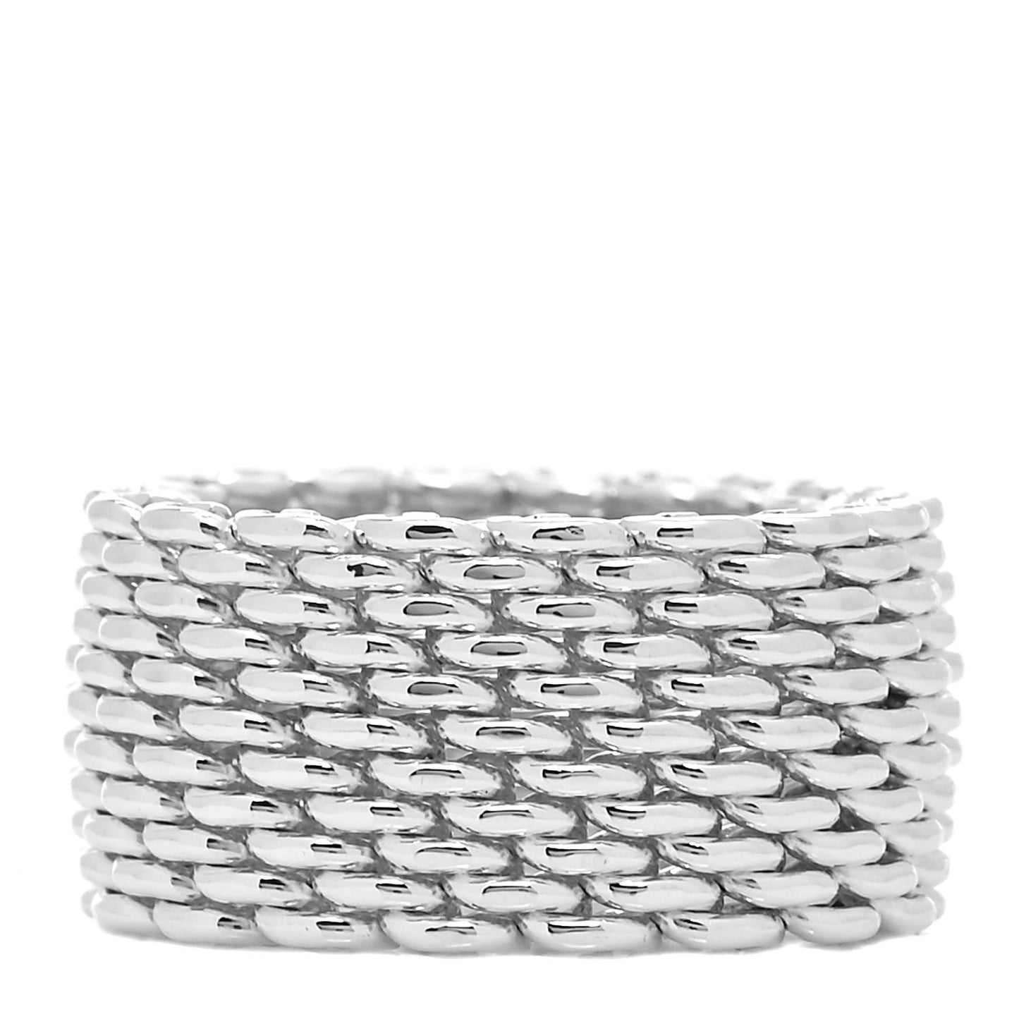 Sterling Silver Mesh Somerset Ring 50 5.25