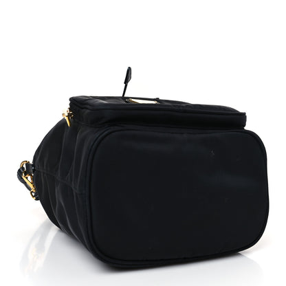Prada Saffiano Tessuto Nylon Mini Bucket Crossbody Bag Black 4 of 9
