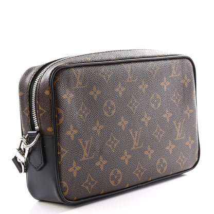 Louis Vuitton Monogram Macassar Kasai Clutch Black 2 of 12