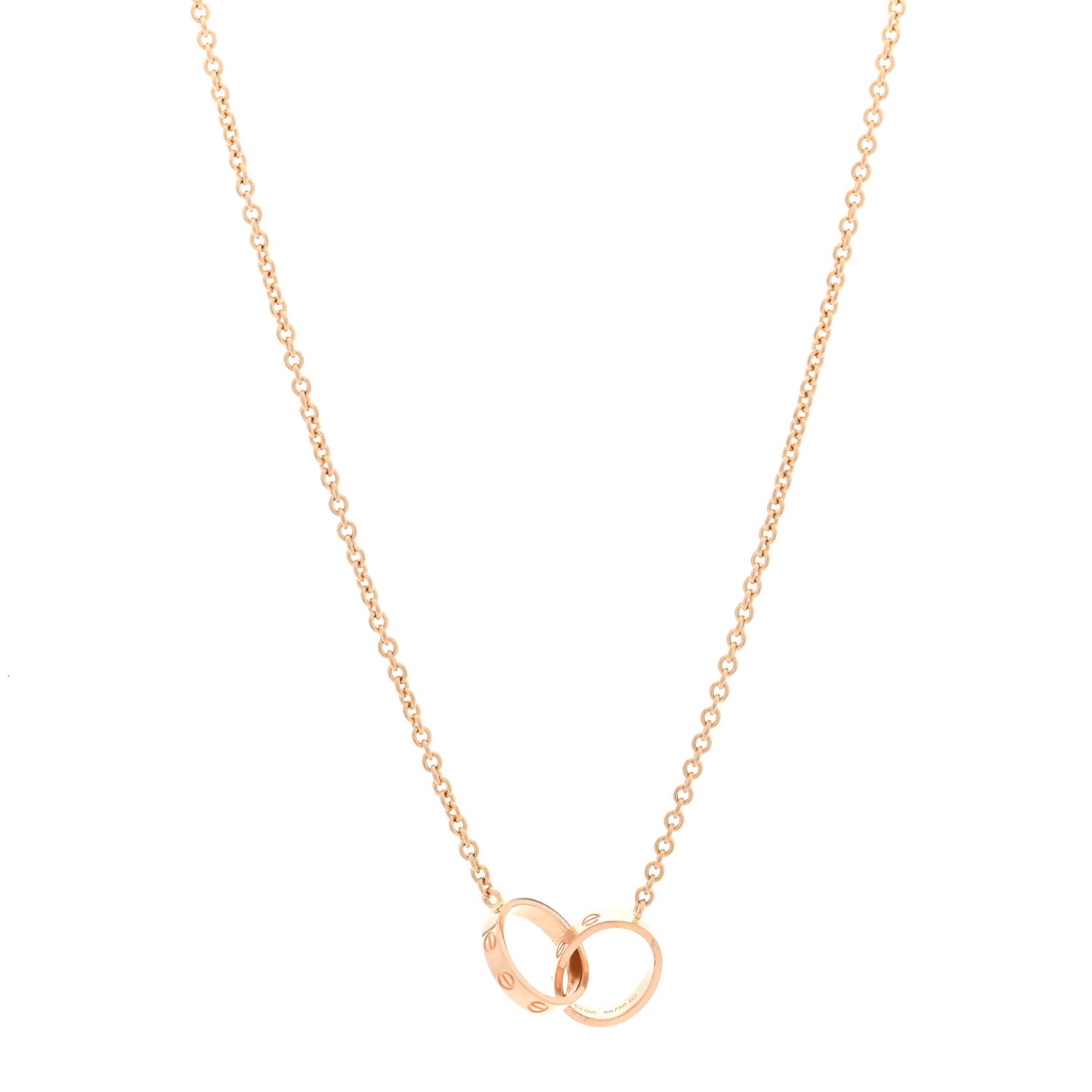 18K Pink Gold Interlocking LOVE Necklace