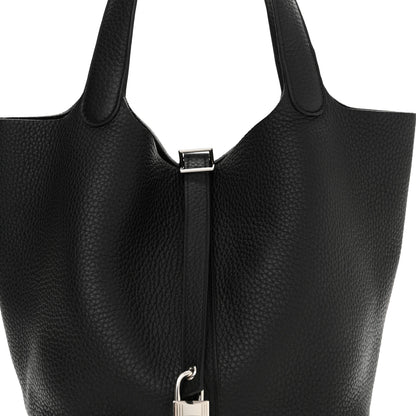 Hermes Taurillon Clemence Picotin Lock 22 MM Black 8 of 11