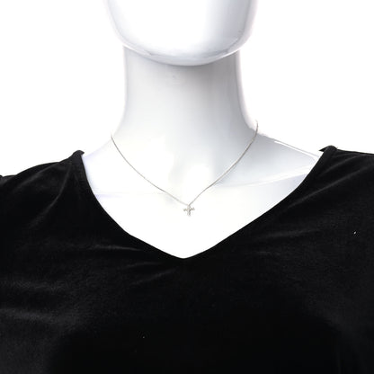 Cartier 18K White Gold Diamond Symbols Cross Pendant Necklace 2 of 6
