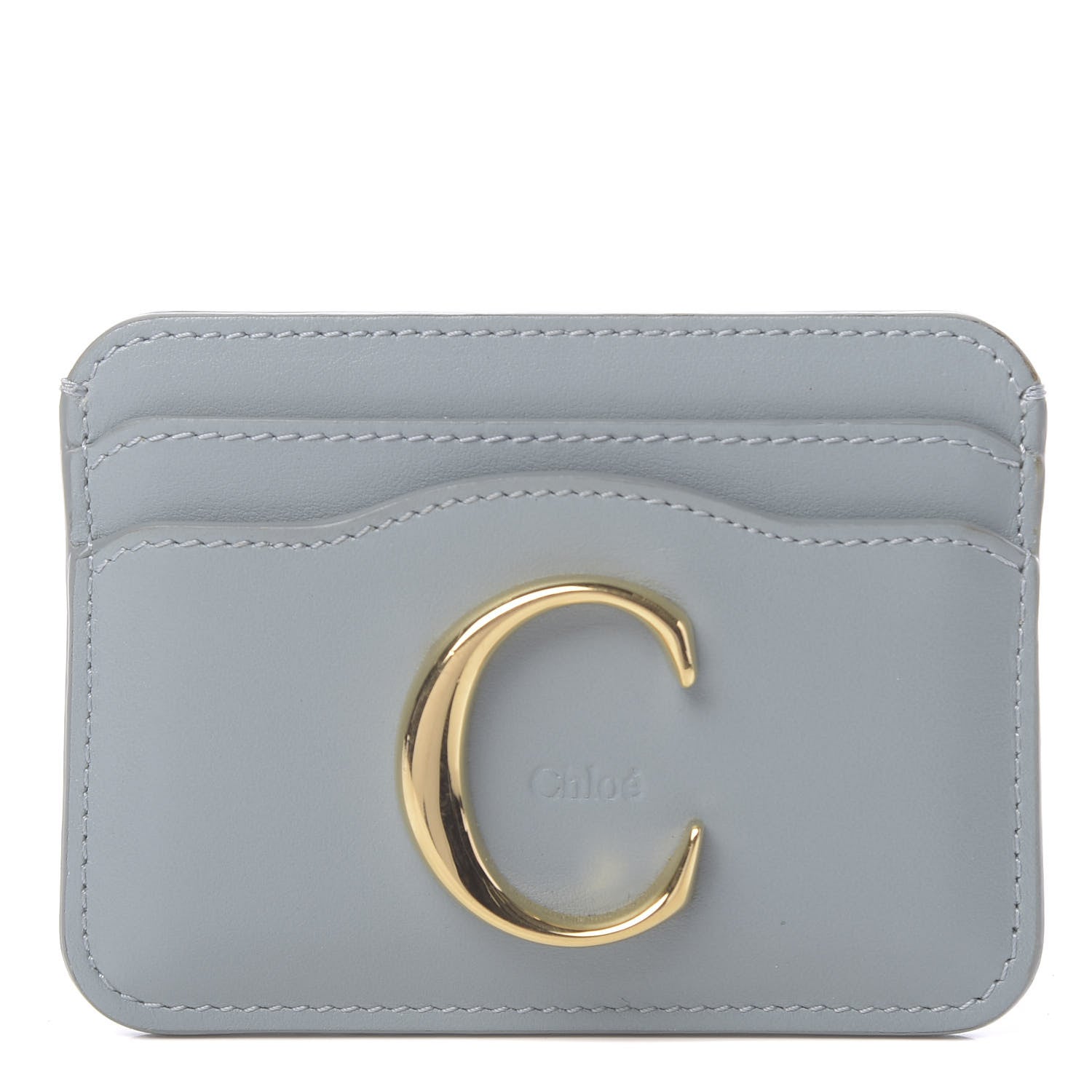 Chloe Calfskin C Card Holder Faded Blue 1 of 8