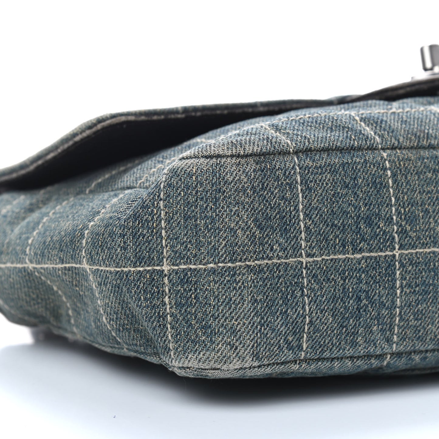 Denim Chocolate Bar Quilted Flap