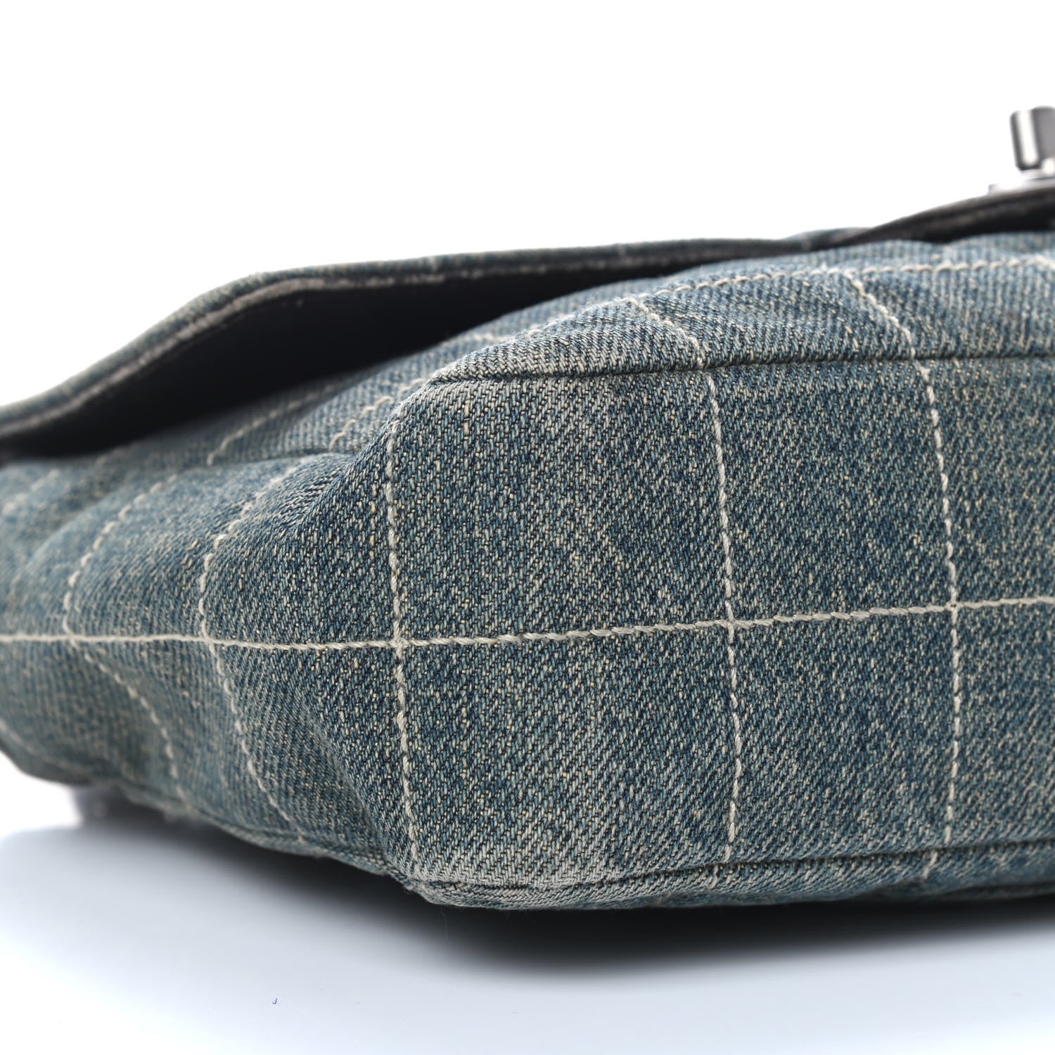 Chanel Denim Chocolate Bar Quilted Flap 7 of 18