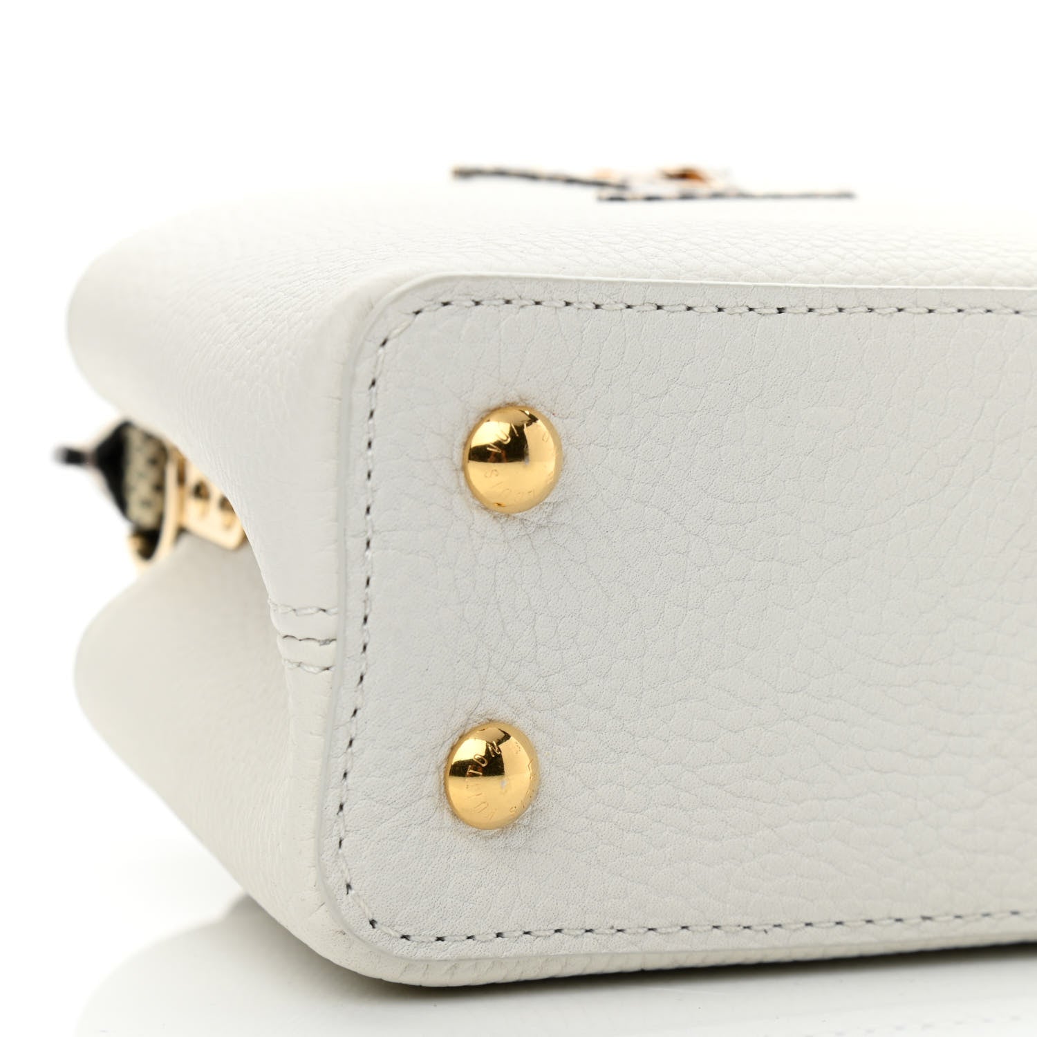 Louis Vuitton Taurillon Ayers Capucines Mini White Snow White 8 of 9