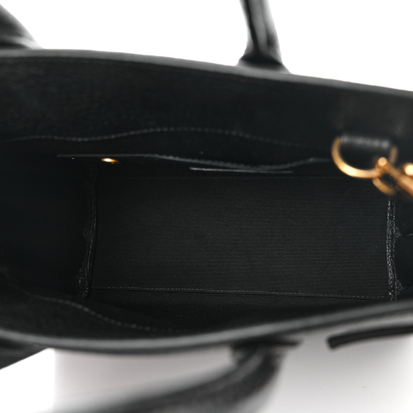 Grained Calfskin Nano Sac De Jour Black
