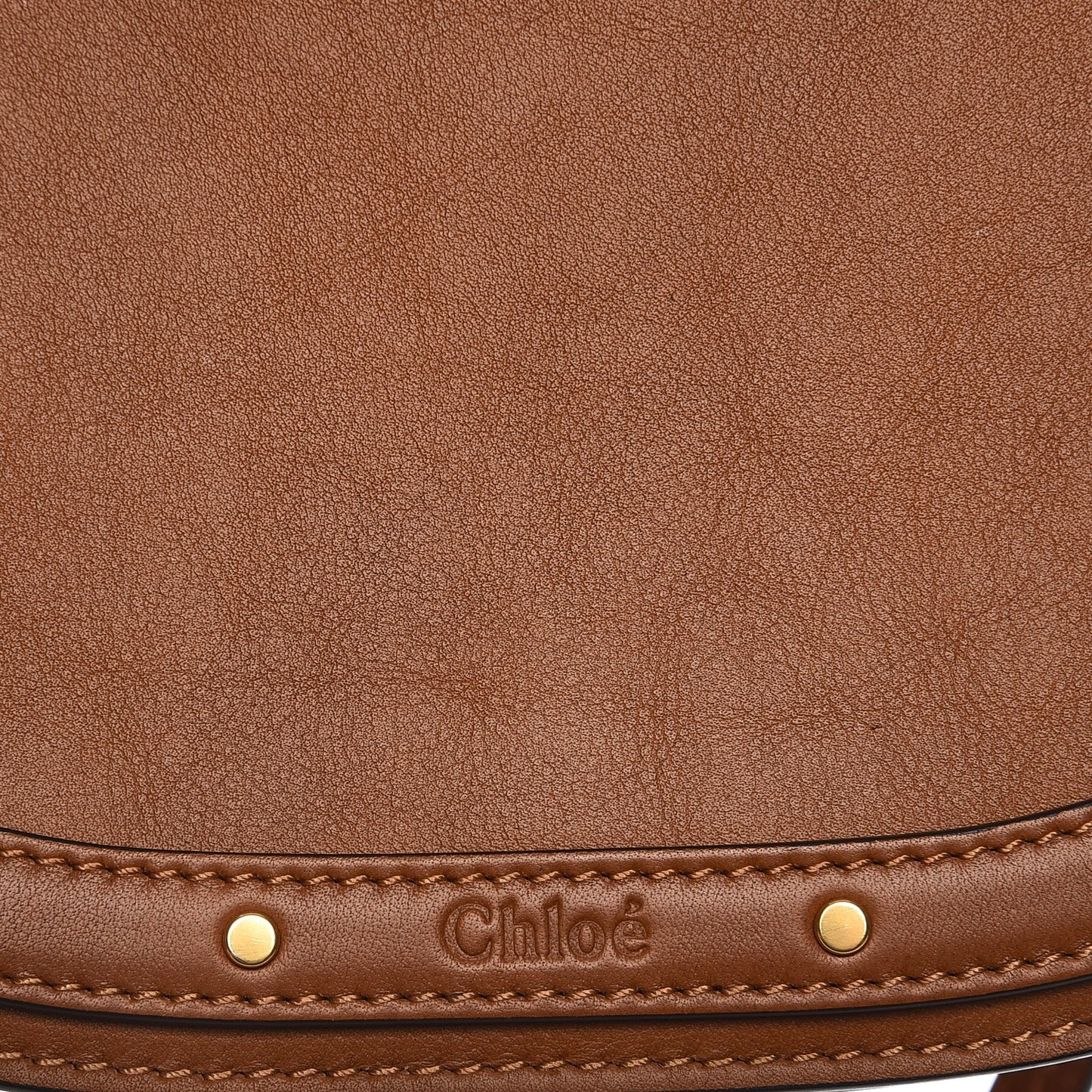 Calfskin Suede Medium Nile Bracelet Bag Caramel