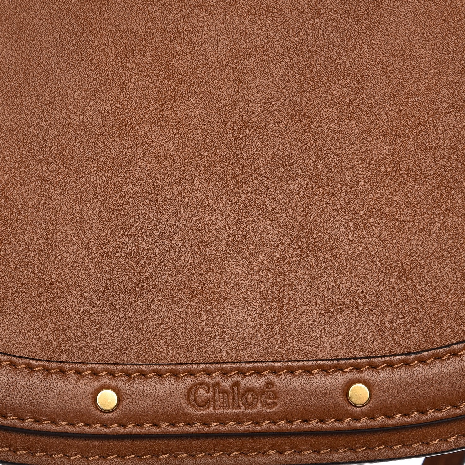 Chloe Calfskin Suede Medium Nile Bracelet Bag Caramel 7 of 9