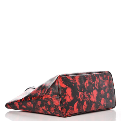 Givenchy Textured Coated Canvas Floral Print Large Antigona Tote Black Red 4 of 10