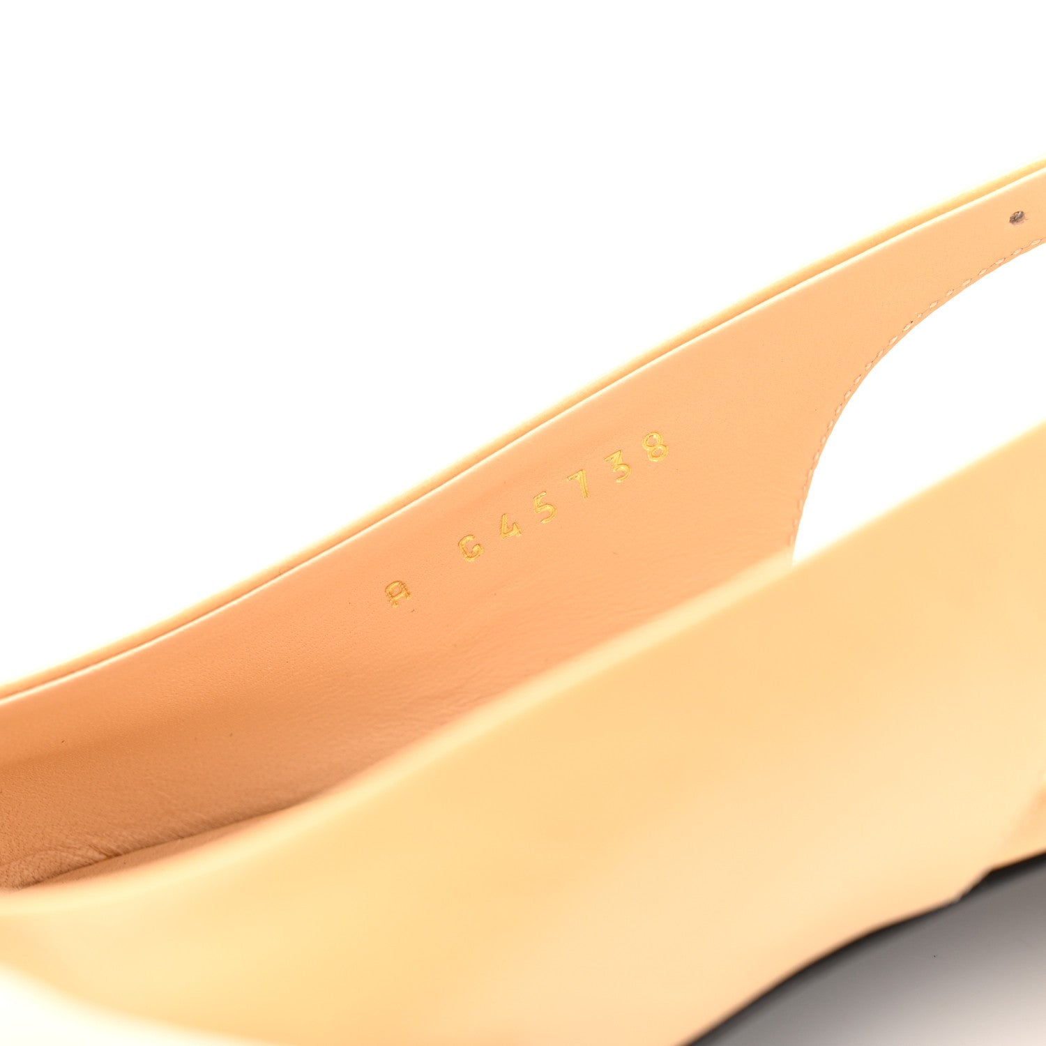 Chanel Goatskin Grosgrain Pointed Toe CC Slingback Flats 36.5 Beige Black 9 of 10