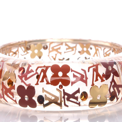 Louis Vuitton Resin Swarovski Small Inclusion GM Bracelet Tangerine 3 of 5