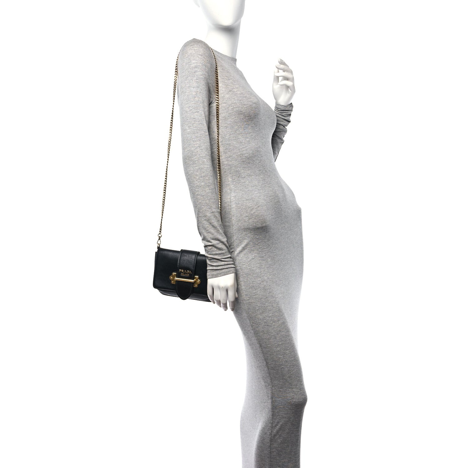 Prada City Calf Cahier Belt Bag Black 2 of 11