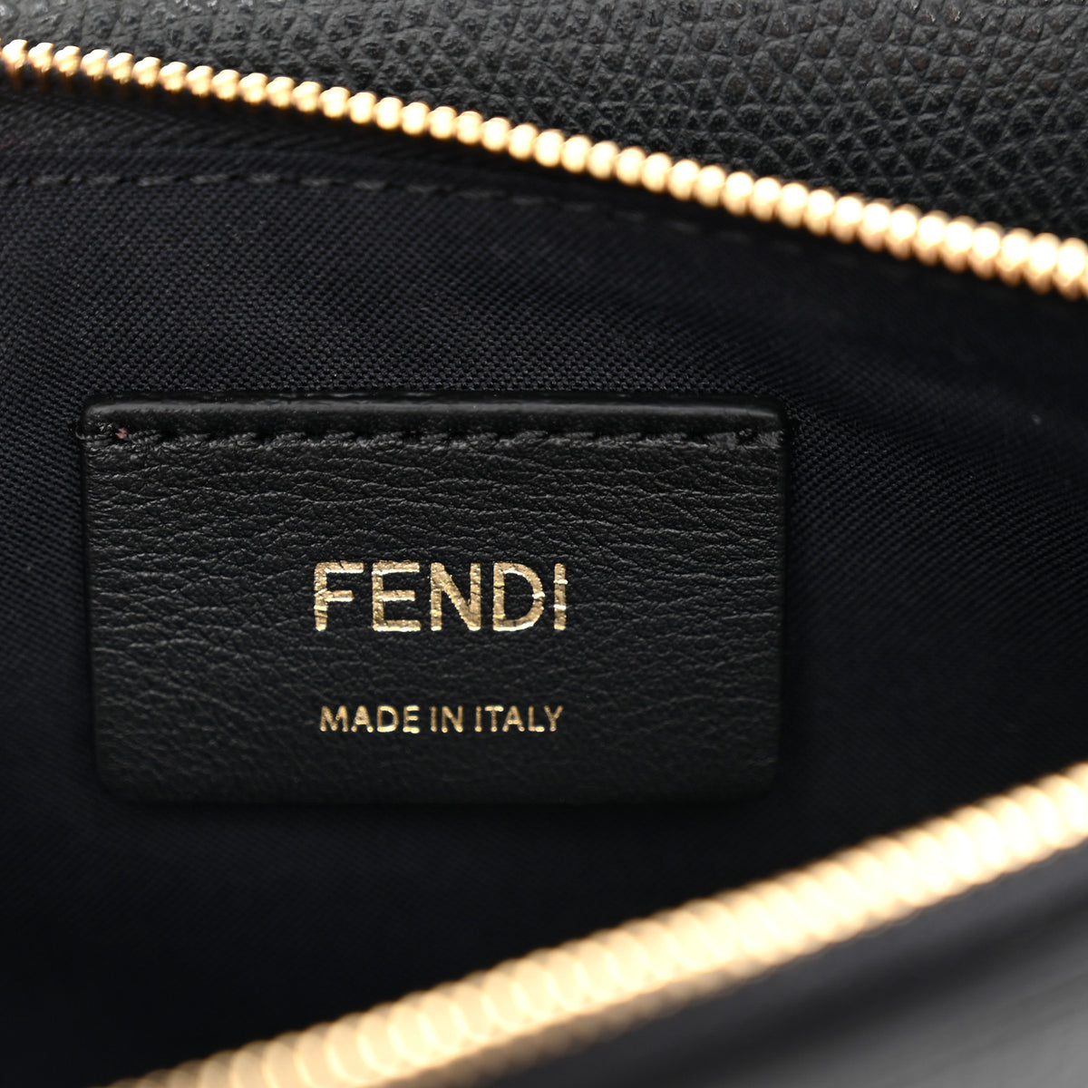 Fendi Vitello Cruise F is Fendi Bi-Color FF 1974 Embossed Medium Envelope Wallet On Chain Black Maya 6 of 10