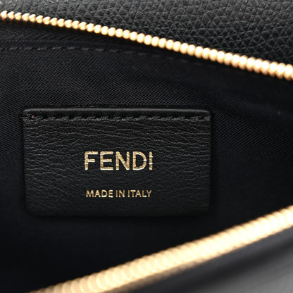 Fendi Vitello Cruise F is Fendi Bi-Color FF 1974 Embossed Medium Envelope Wallet On Chain Black Maya 6 of 10