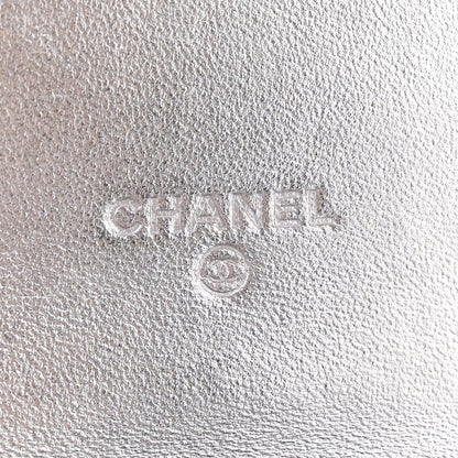 Chanel Gradient Metallic Calfskin Quilted CC Phone Holder Silver Blue Yellow Purple 6 of 10