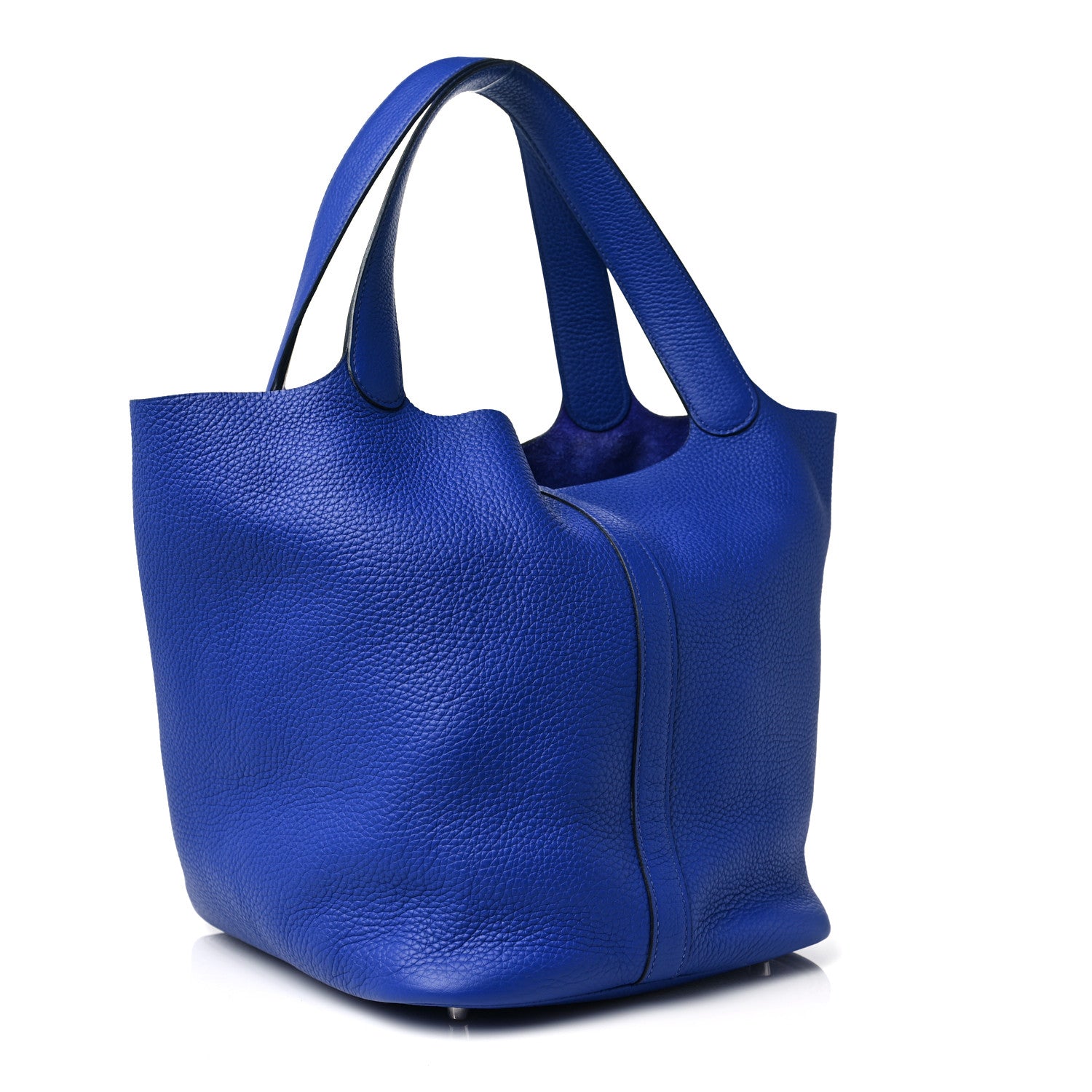 Hermes Taurillon Clemence Picotin Lock 26 GM Bleu Electrique 3 of 9