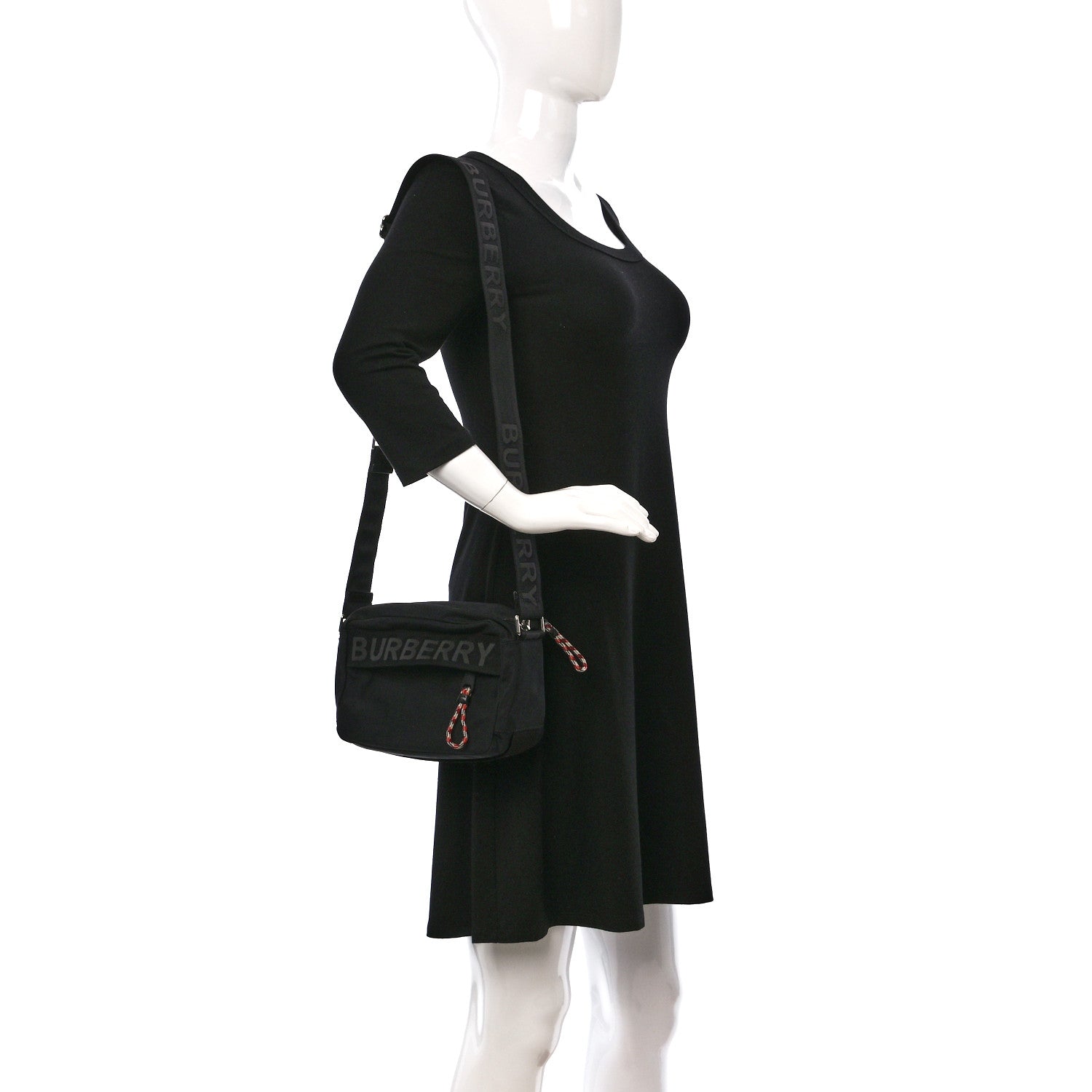 Burberry Nylon Logo Detail Crossbody Bag Black 2 of 8