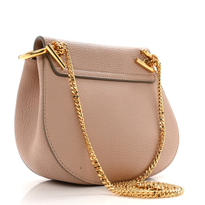 Chloe Grained Lambskin Mini Drew Shoulder Bag Cement Pink 3 of 13