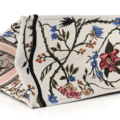 Christian Dior Canvas Embroidered Large Rosa Mutabilis Book Tote White Multicolor 9 of 11
