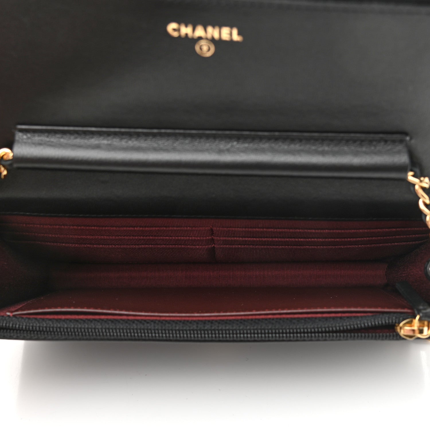 Chanel Lambskin Quilted Wallet On Chain WOC Black 4 of 12