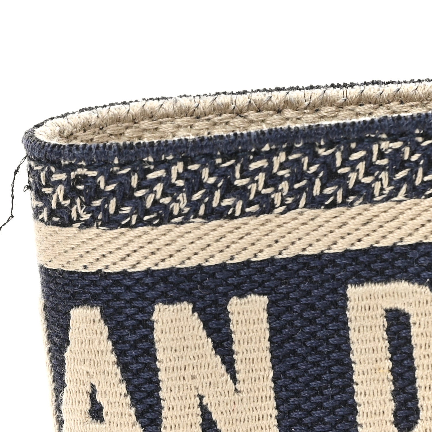 Christian Dior Canvas Embroidered Book Belt 75 30 Bleu 4 of 4