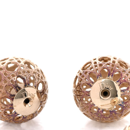 Christian Dior Cannage Mise En Dior Tribal Earrings Gold 4 of 6
