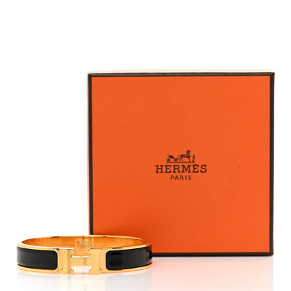Hermes Enamel Narrow Clic Clac H Bracelet GM Black 6 of 6