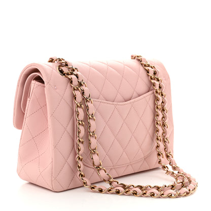 Chanel Lambskin Quilted Small Double Flap Light Pink 3 of 11