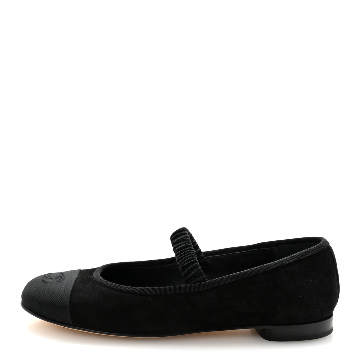 Velvet Mary Jane Flats 40 Black