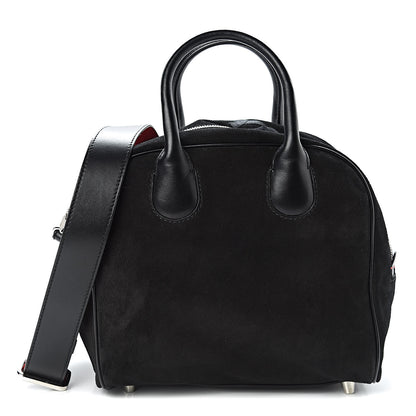 Christian Louboutin Suede Calfskin Small Marie Jane Top Handle Black 1 of 14