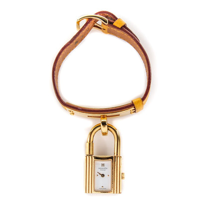 Hermes Stainless Steel Courchevel 20mm Kelly Cadena Quartz Watch Jaune 1 of 12