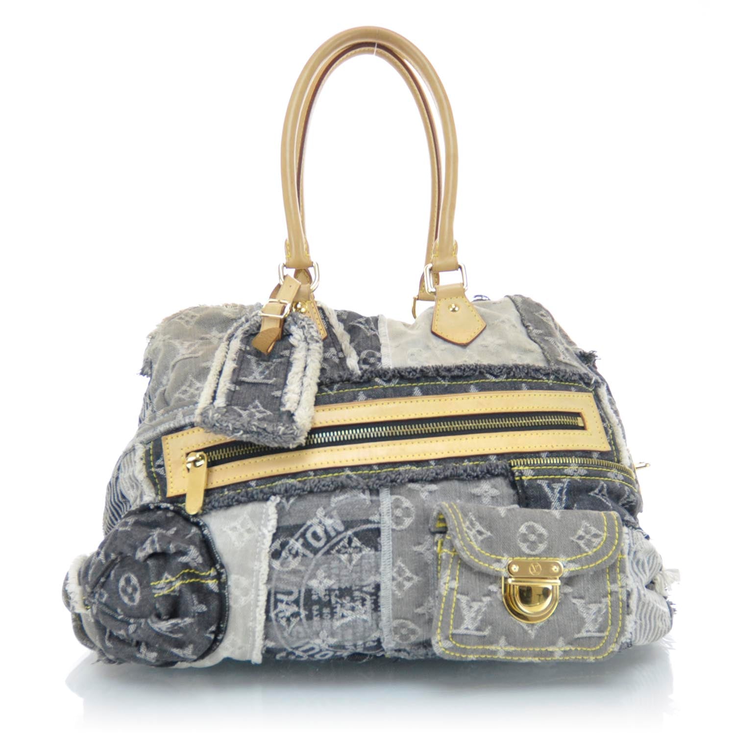 Louis Vuitton Denim Patchwork Bowly Black 1 of 12