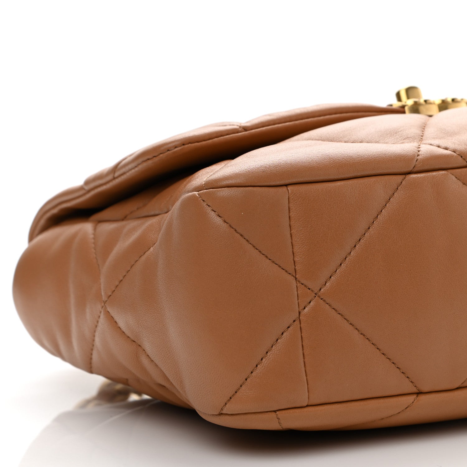 Chanel Lambskin Quilted Large Chanel 19 Flap Brown 8 of 10