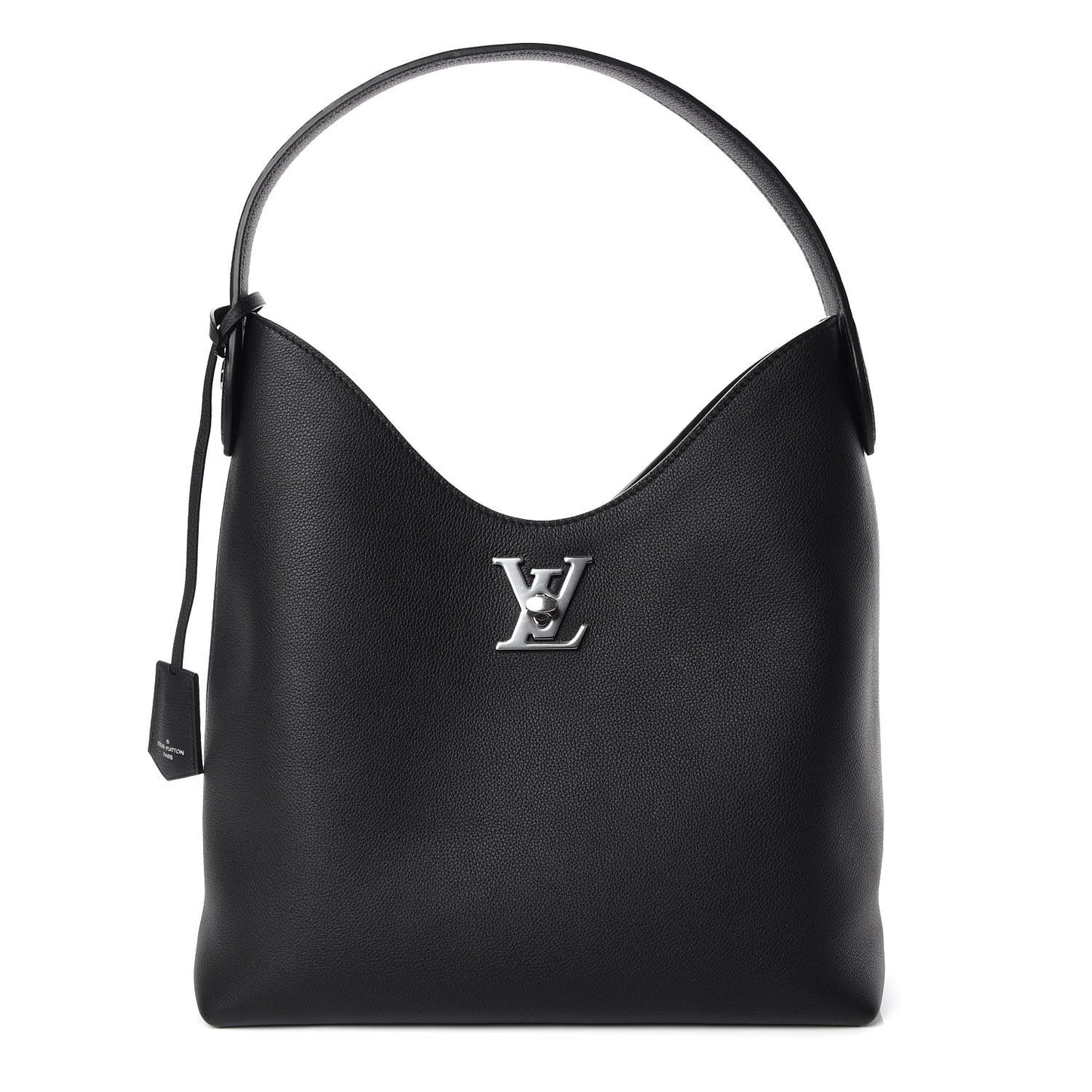 Calfskin Lockme Hobo Black