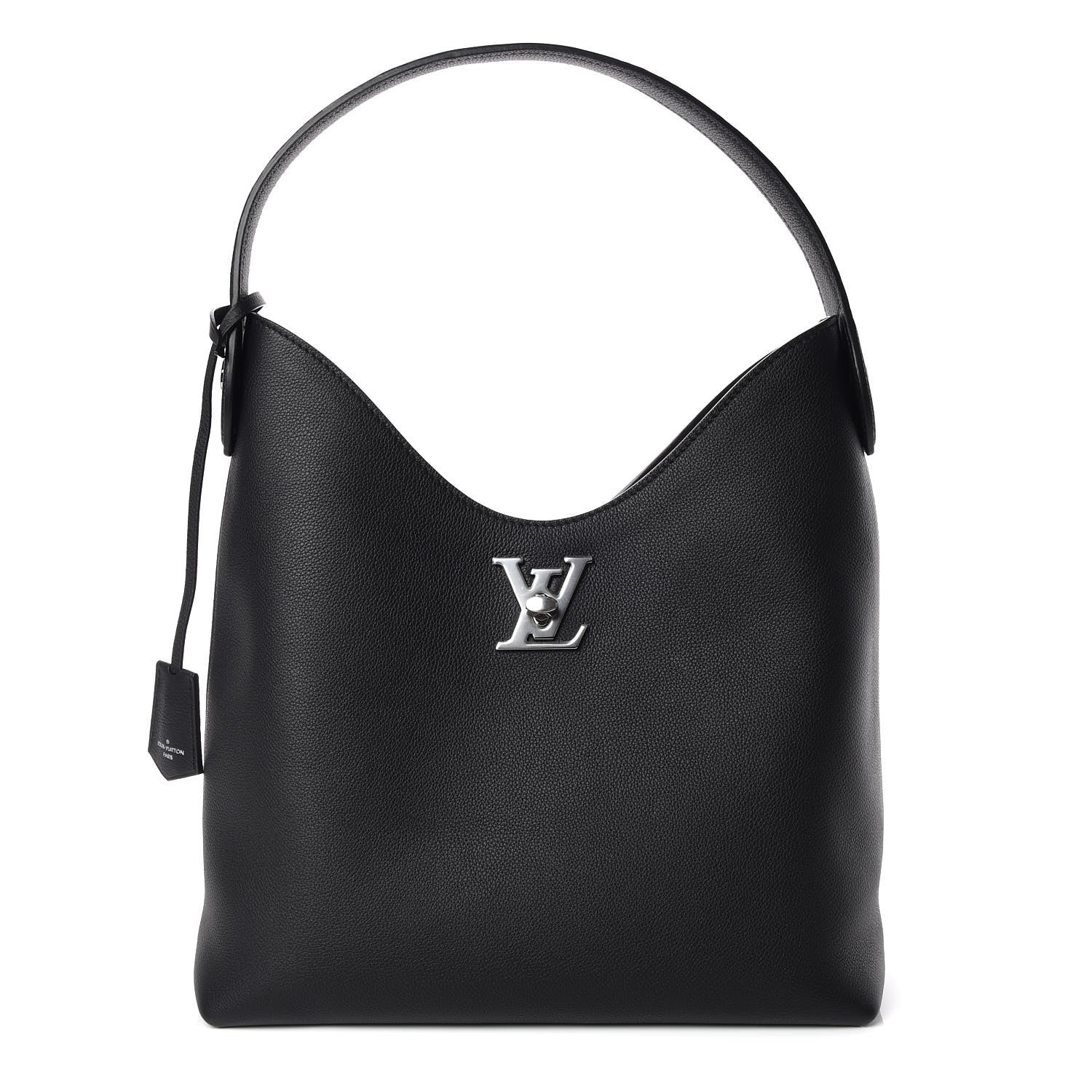 Louis Vuitton Calfskin Lockme Hobo Black 1 of 13