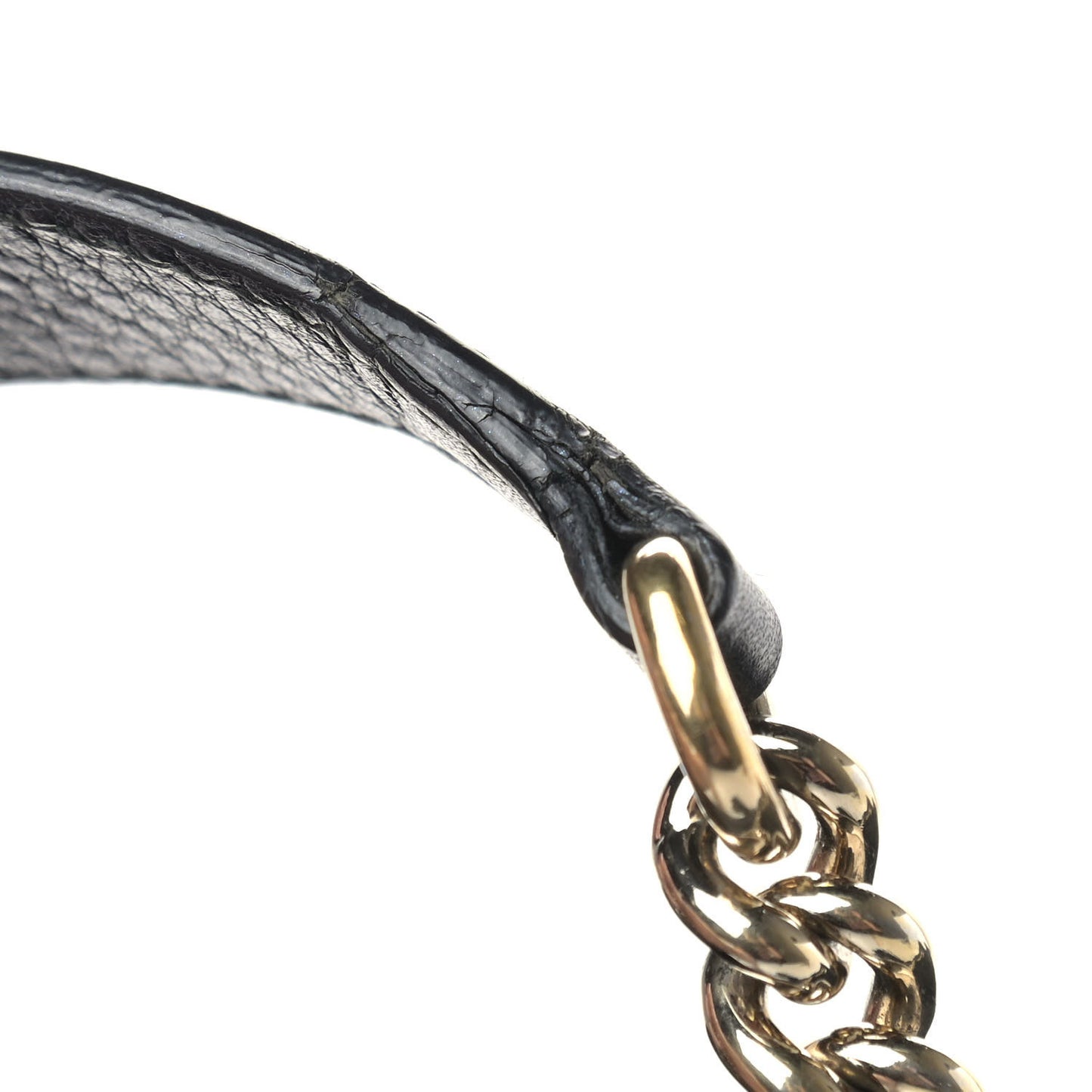 Pebbled Calfskin Medium Soho Chain Shoulder Bag Black