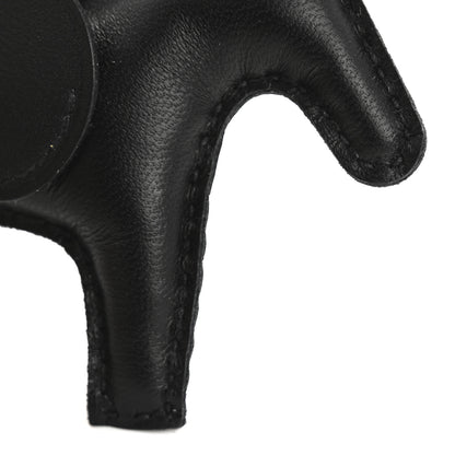 Hermes Milo Lambskin Grigri Rodeo Pegase Horse Bag Charm PM So Black 5 of 8