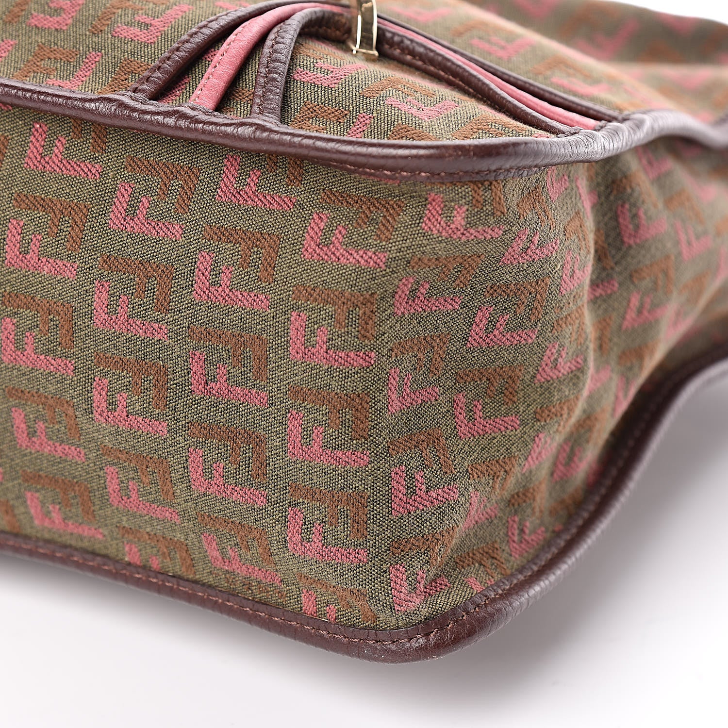 Fendi Zucchino Crossbody Messenger Khaki 9 of 10