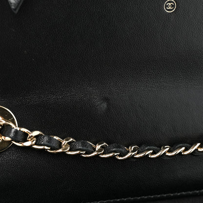 Chanel Lambskin Quilted Trendy CC Wallet On Chain WOC Black 12 of 23