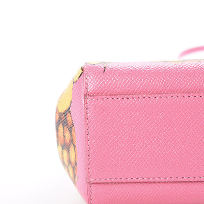 Dolce & Gabbana Dauphine Pineapple Print Small Miss Sicily Satchel Rosa 9 of 10